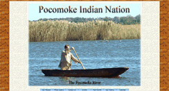 Desktop Screenshot of pocomokeindiannation.org